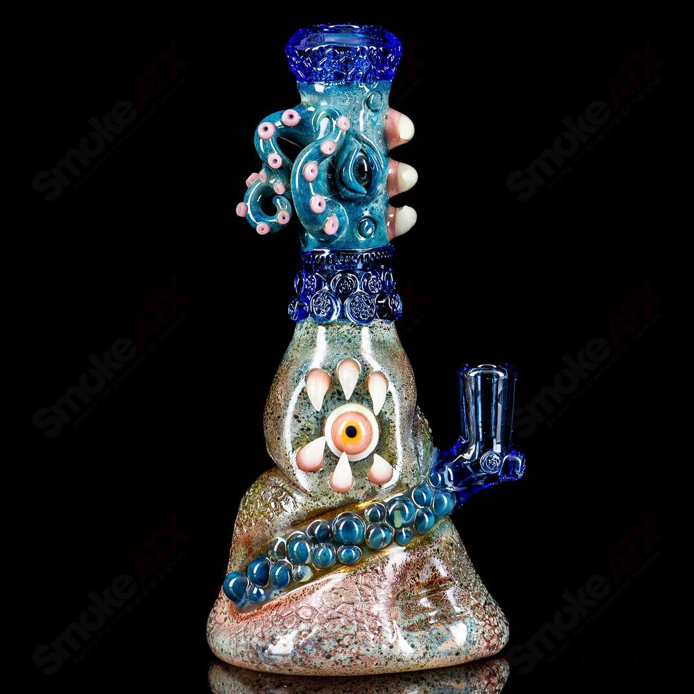 RipCurl Signed 2024 by Salt Glass, Heady Glass concentrate rig with intricate design, showcasing vibrant colors and detailed craftsmanship.