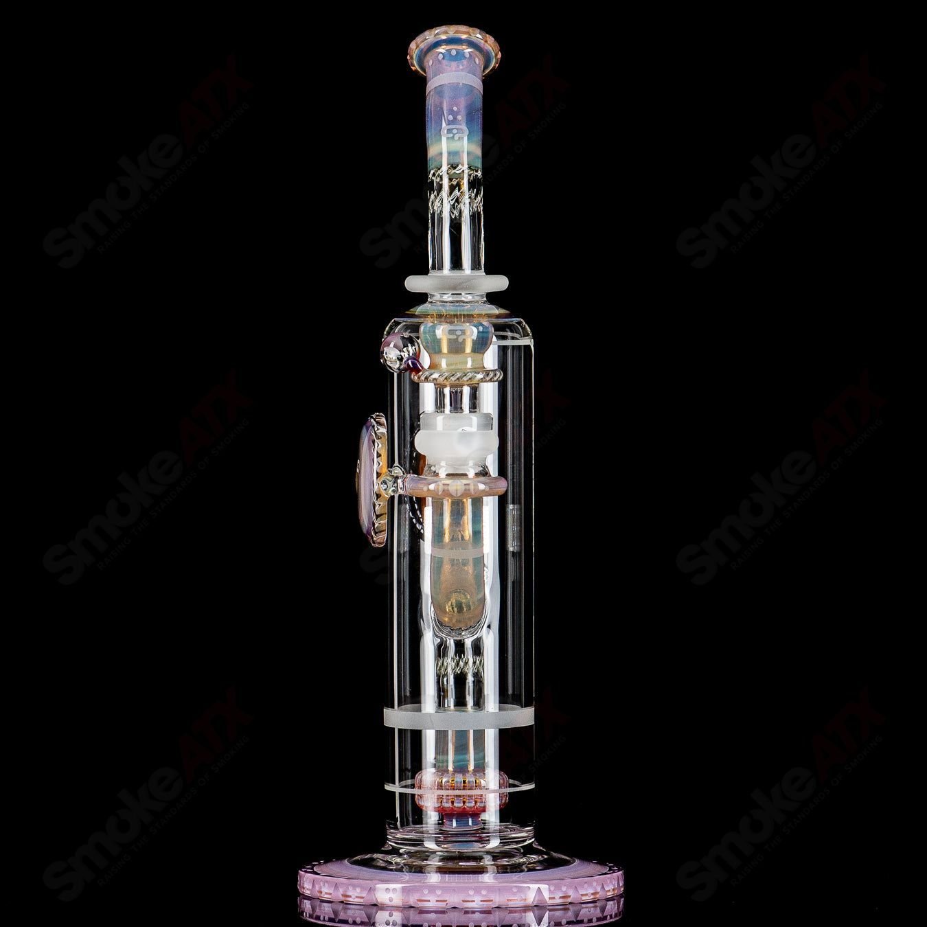 Mobius Scope Matrix V2 Hybrid WKD 2025 glass straight tubes, clear with intricate design and branding details.