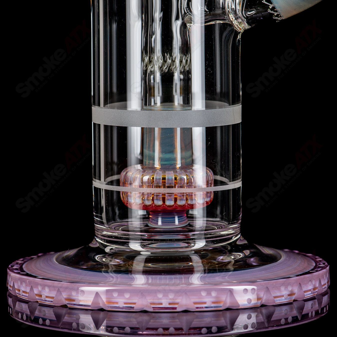 Mobius Scope Matrix V2 Hybrid WKD 2025 glass straight tube with clear design and intricate mouthpiece detail.