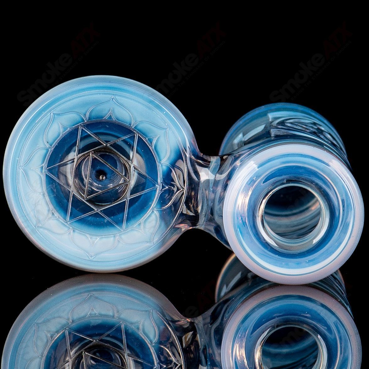 Shifty Merkaba Flower Dry Catcher Avant - Garde Glass - Smoke ATX