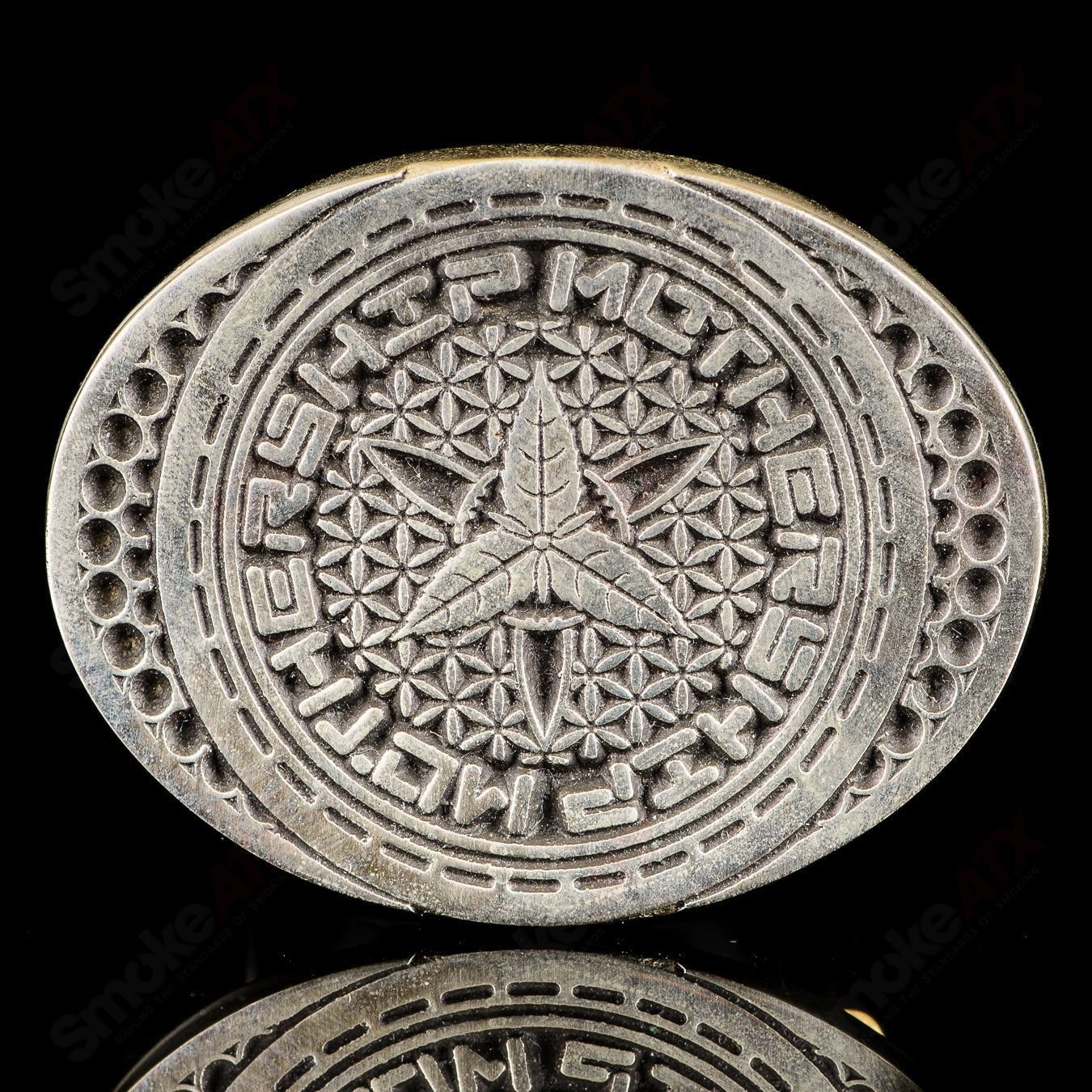 Silver Tone Belt Buckle Mothership - Smoke ATX