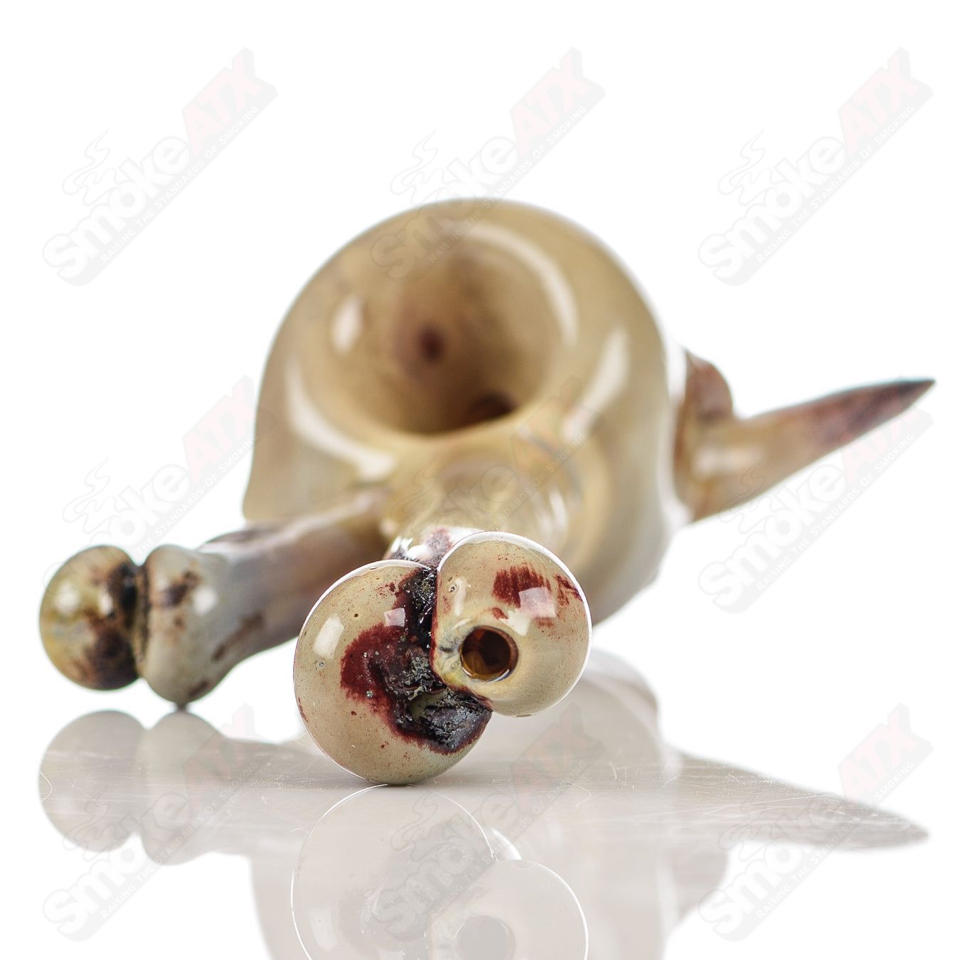 Ghost Glass Skull Spoon Ghost Glass heady glass hand pipe with a detailed skull design for smoking accessories