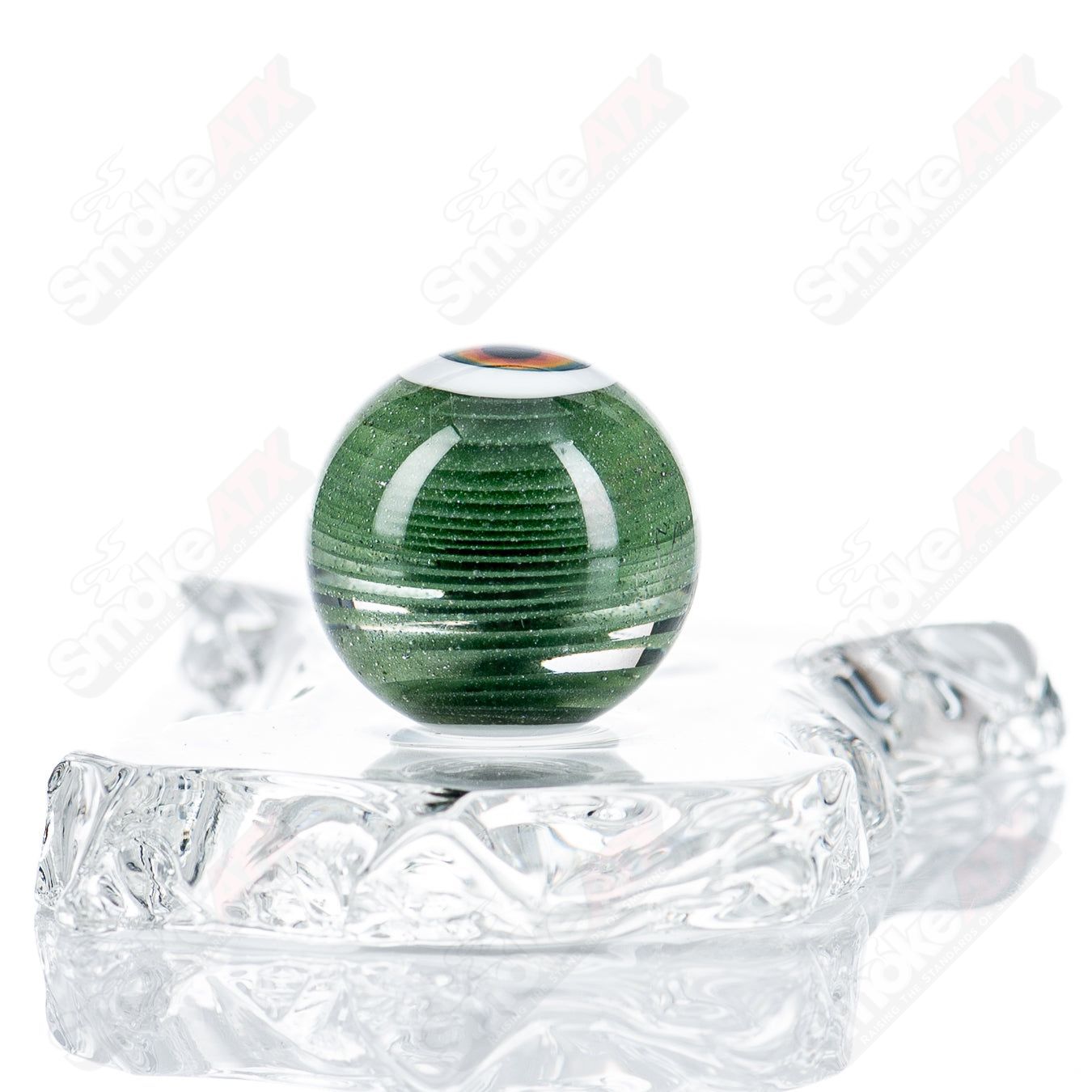 JMass Heady Glass Slurper Marble Mike Shelbo x JMass with colorful marble designs on clear glass