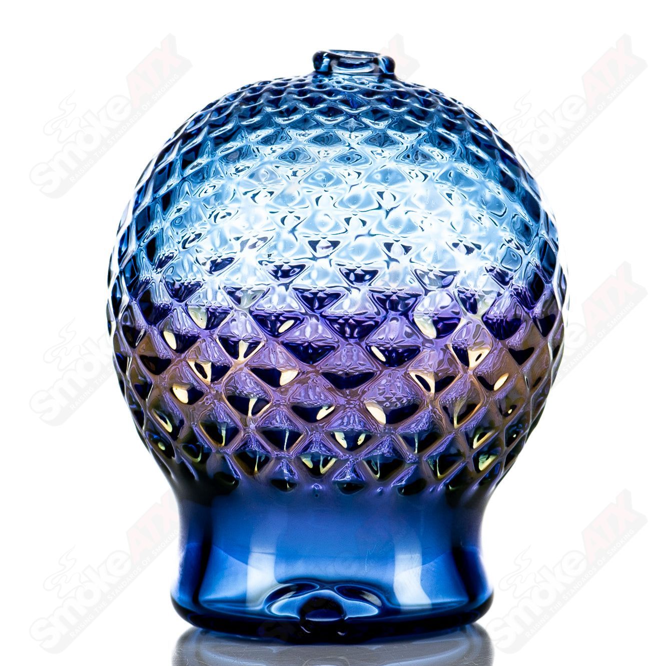 Sphere Light Cobalt w/Gold diamond tech Dry Puffco Top - Smoke ATX