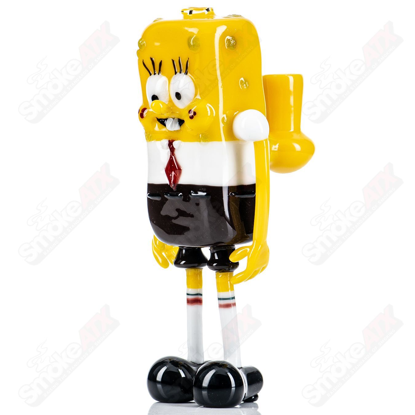 Spongebob Rig Hendy Glass heady concentrate rig featuring a vibrant Spongebob design and intricate glasswork.
