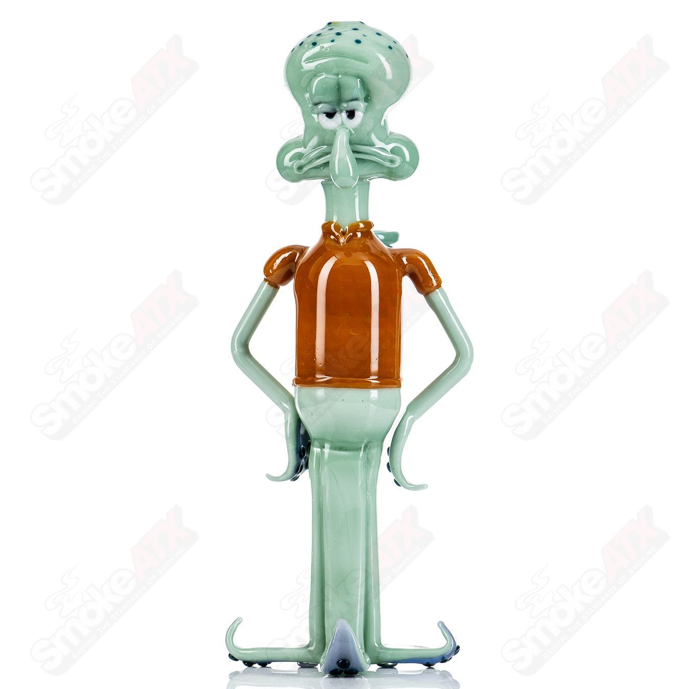 Hendy Squidward Rig glass concentrate rig featuring a detailed Squidward character design, clear glass construction.