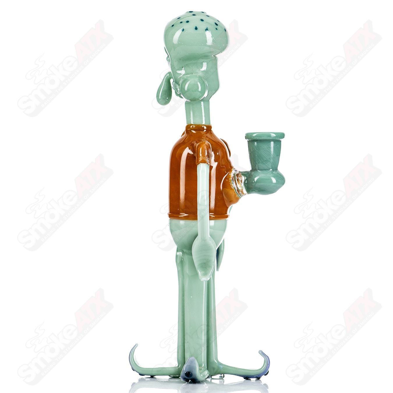 Hendy Squidward Rig glass concentrate rig featuring a Squidward character design with colorful, artistic glass details.