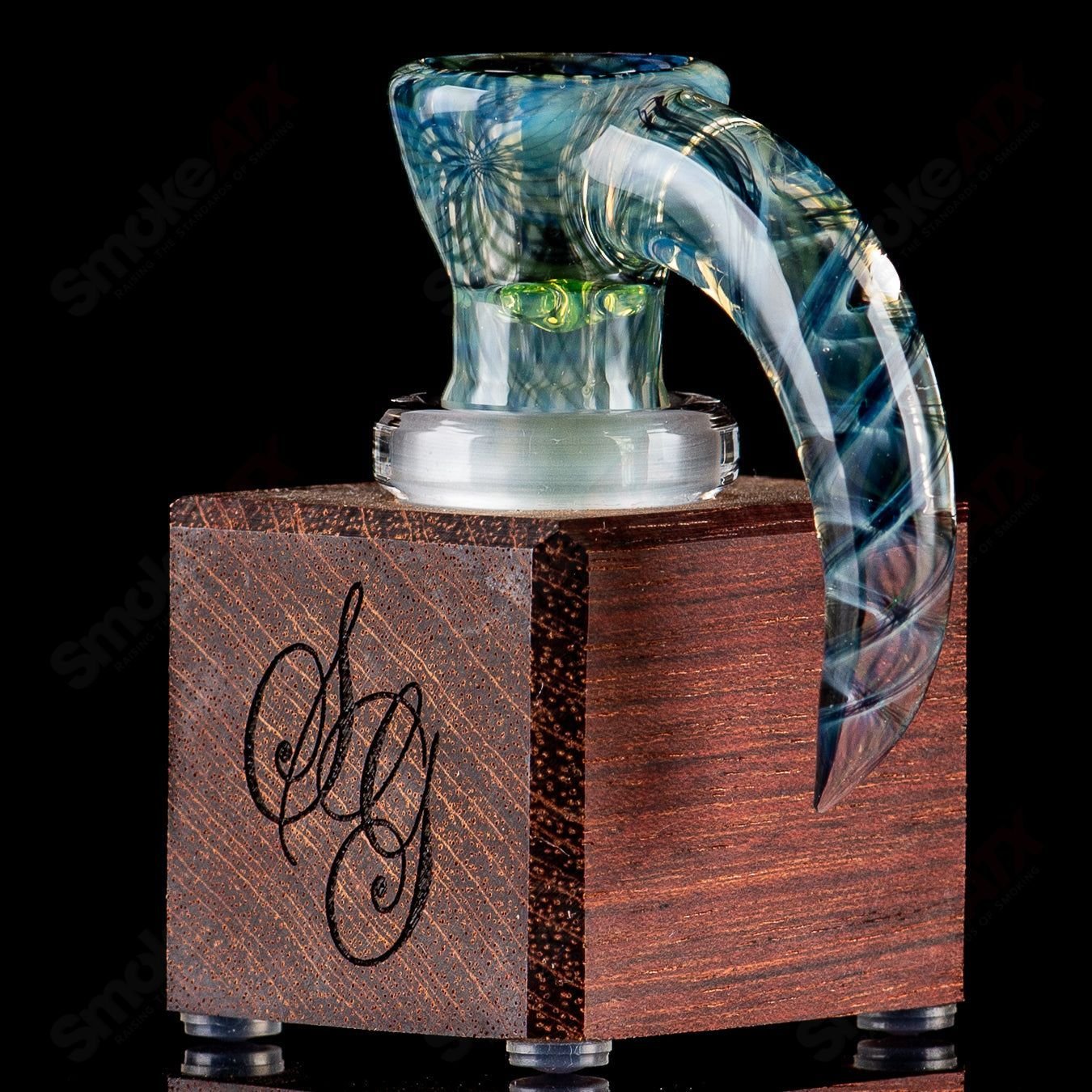 Colorful fully worked slide bowl by Sovereignty Glass, featuring intricate heady glass design for the Stephen C. Fully Worked Slide Sovereignty 2024.