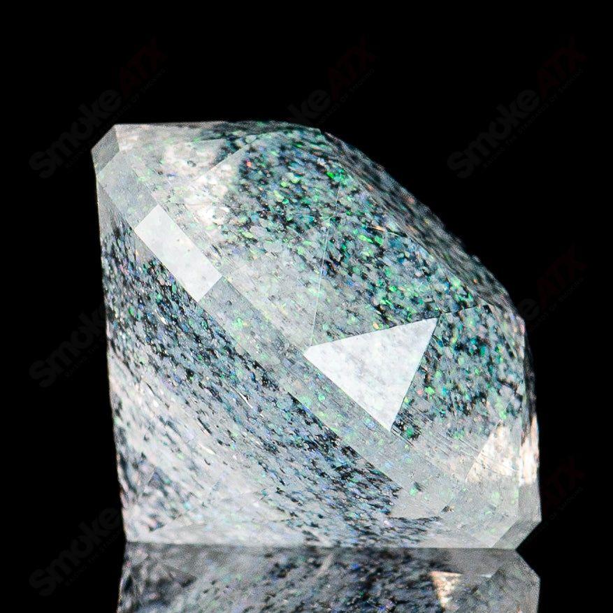Crushed opal gem marble by Fatal Facets, Heady Glass - Marbles with vibrant, swirling crushed opal interior and intricate glass design.