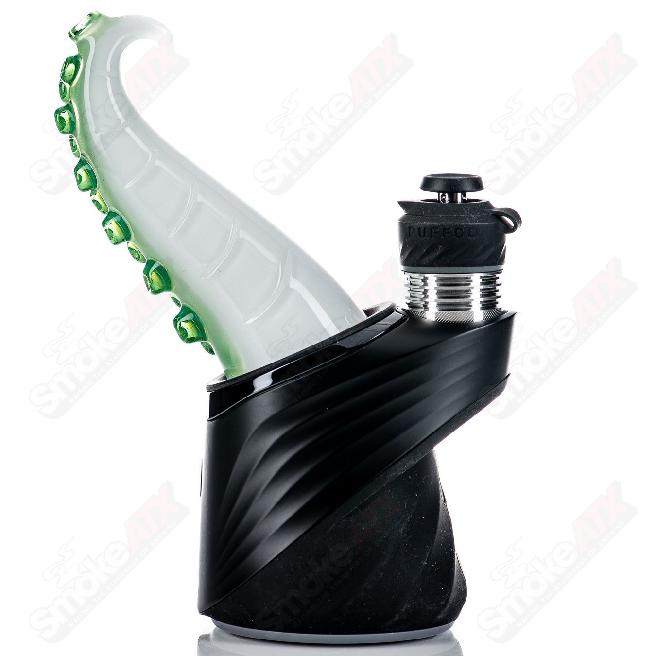Burtoni Glass Tentacle Puffco Dry Top for Puffco vaporizer, clear glass with intricate tentacle design.