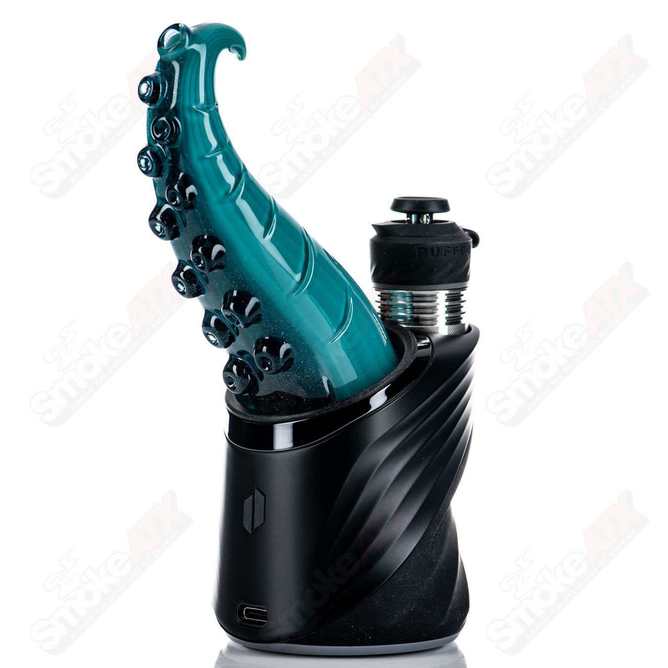 Burtoni Glass Tentacle Puffco Dry Top for Puffco devices, featuring detailed tentacle design and clear glass construction.