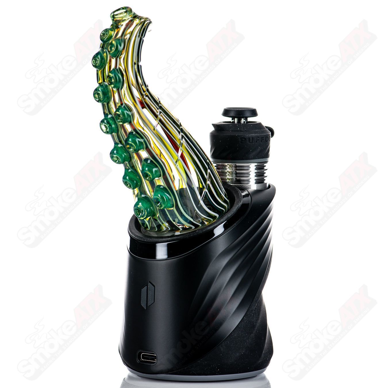 Burtoni Glass Tentacle Puffco Dry Top, glass accessory with intricate tentacle design for Puffco devices, #5 model.