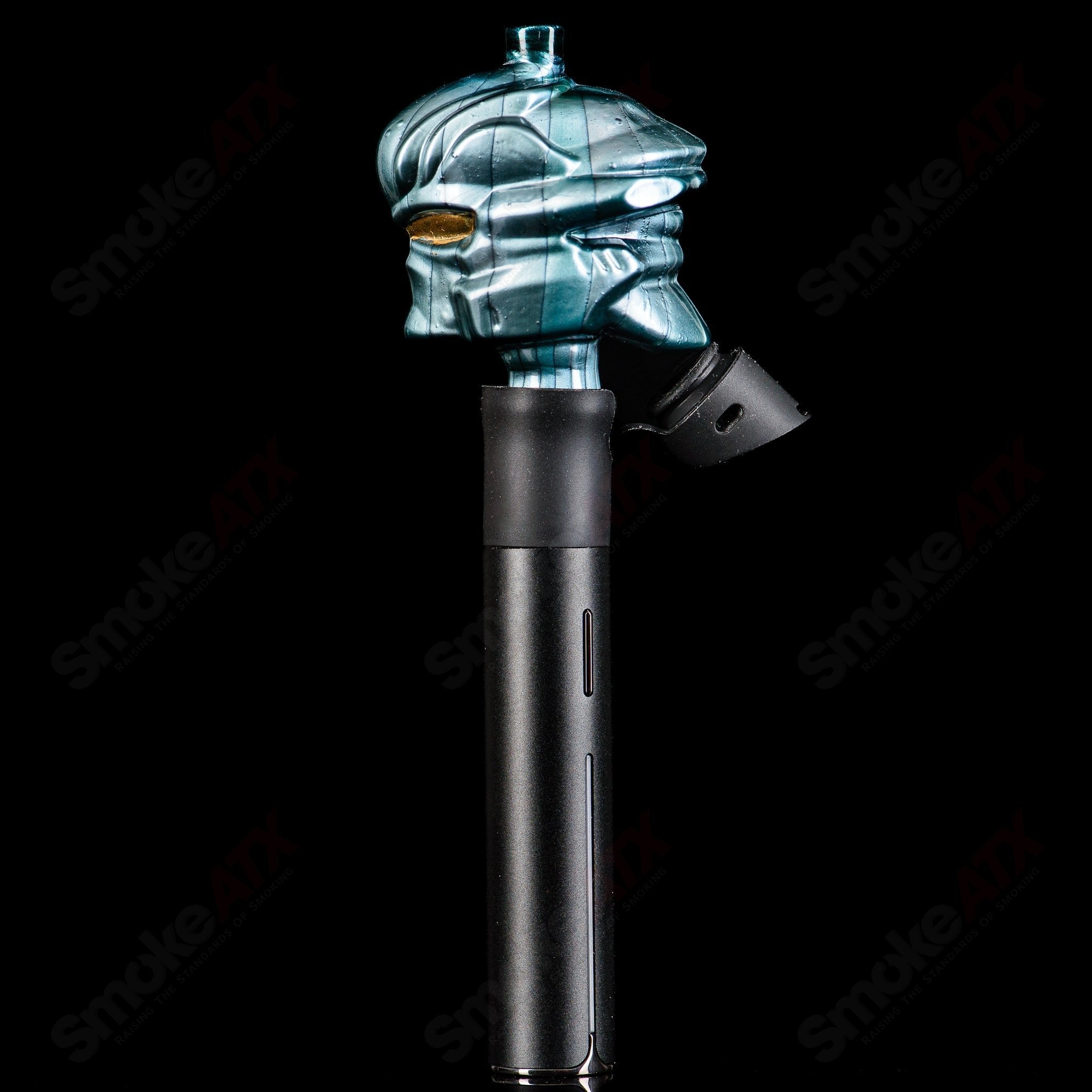 Tony Kazy #3 Halo Pivot Mouthpiece for Puffco Tops, glass accessory with intricate design, designed for enhanced vaping experience.
