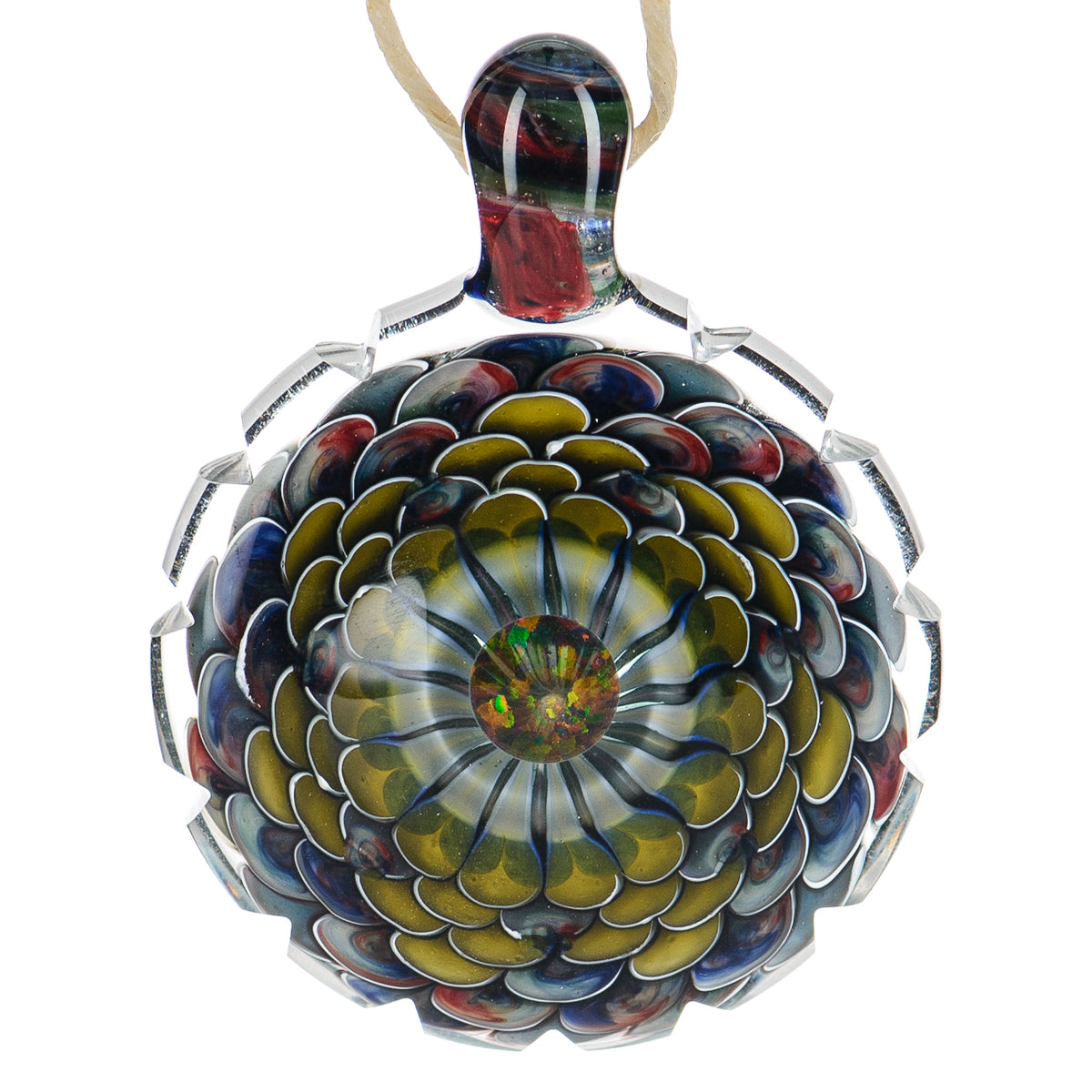 Stacked and Cut w Opal Dotstack Pendant Juju Glass