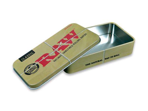 Metal Tin Box RAW - Smoke ATX