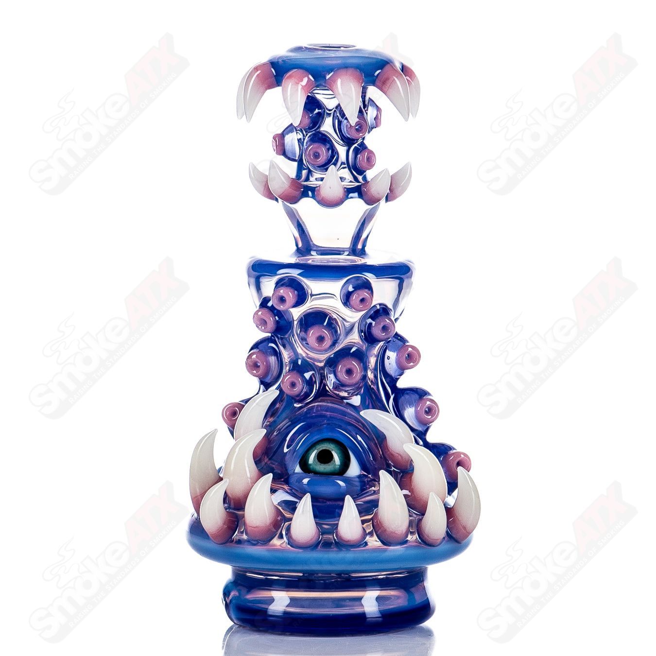 UV Soul-Window Puffco Top by Salt Glass, artistic heady glass Puffco top with vibrant UV-reactive design for Puffco devices.