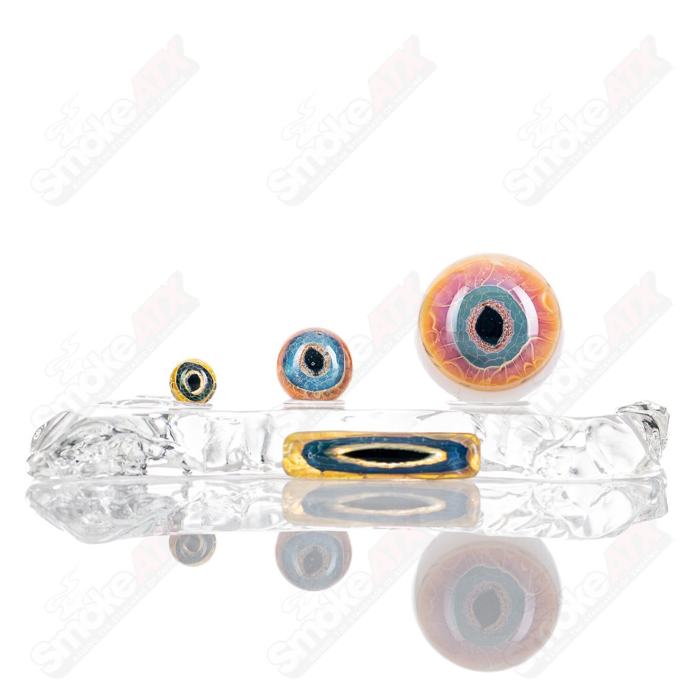 #12 Eye Slurper Set Indo Glass - Smoke ATX