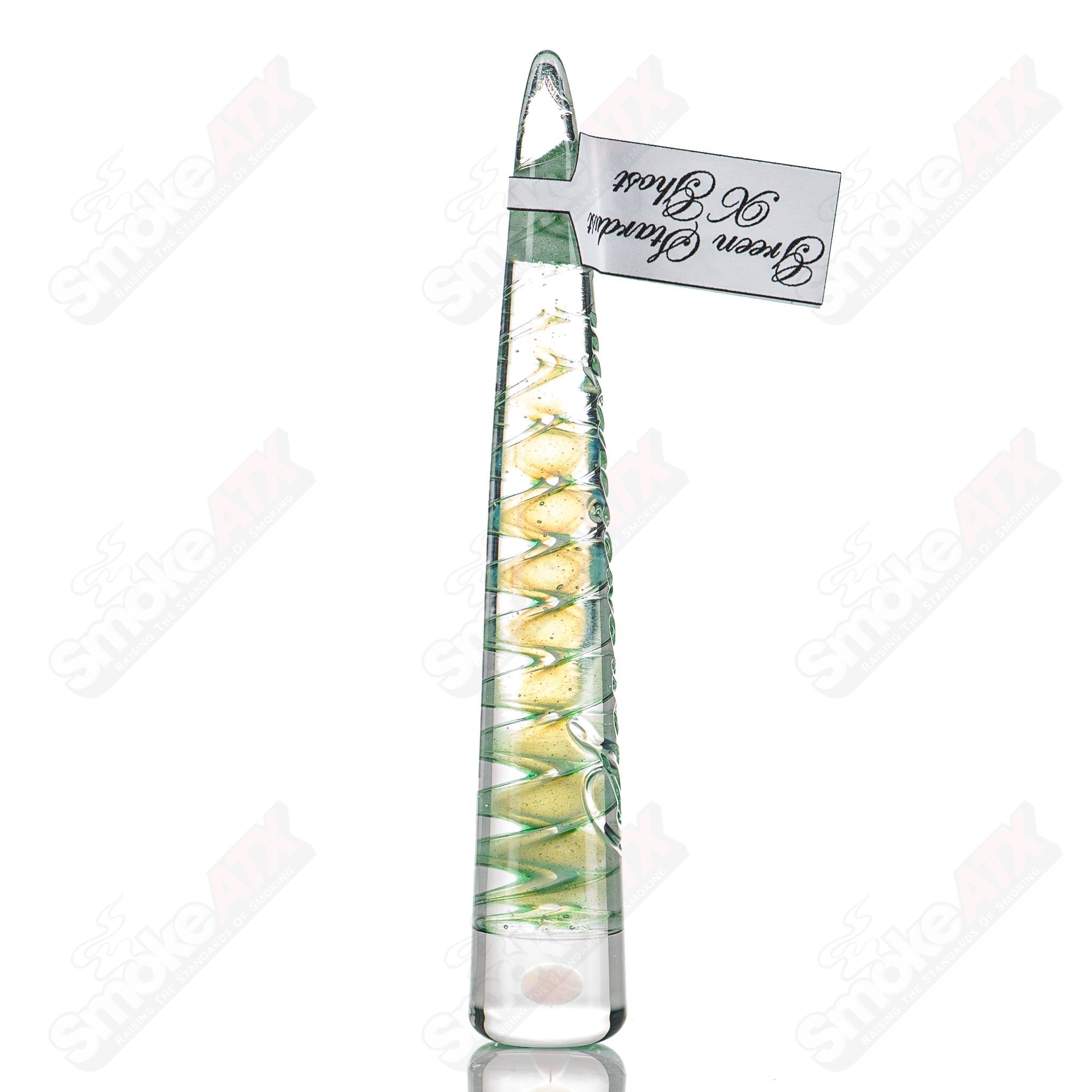 Opal Accent Spiral Poker Tool (Green Stardust x Ghost) Sovereignty Glass