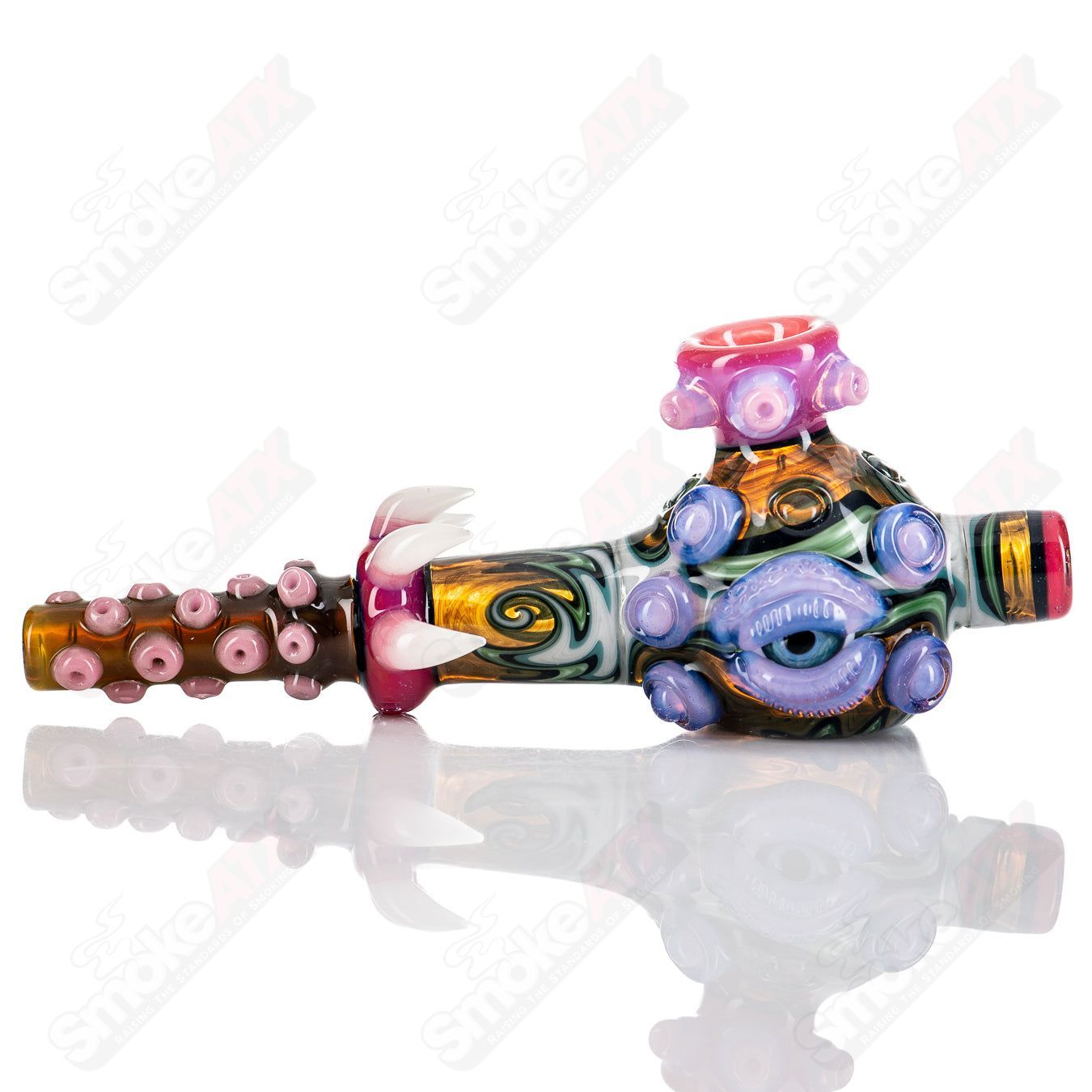 Pink Slime / Camo Green Dry Pipe by SALT x Slob - Smoke ATX