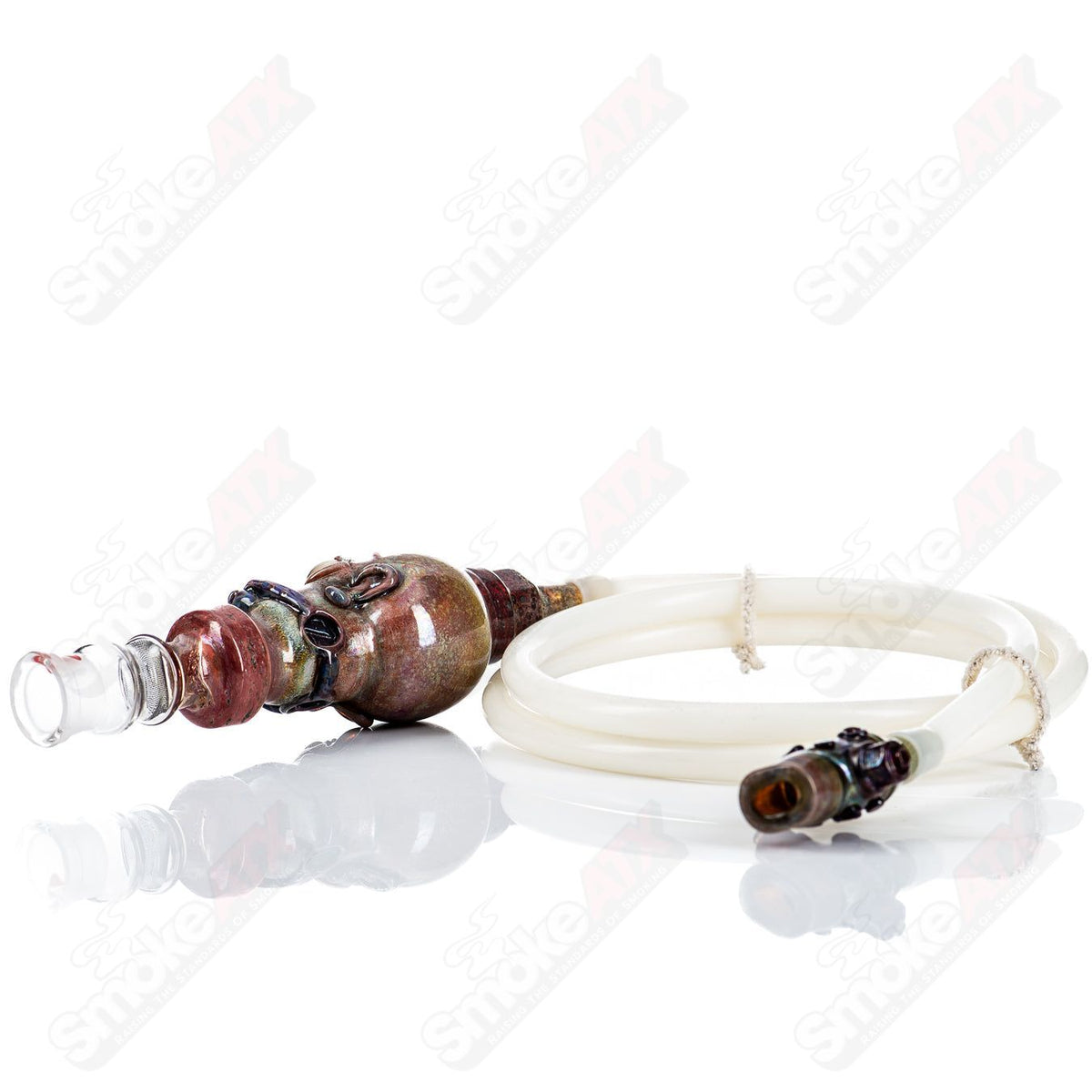 Vapor Brothers Zach P Artist Series Punusher Head vaporizer whip for 710 Products, with detailed components and mouthpiece.