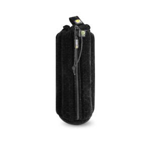 Vatra Velvet Black V31 tube bag, 12x5 inches, protective case for musical instruments or accessories, made of soft velvet material.