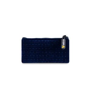 Vatra Velvet Navy V15 5.5-inch zip pouch, protective case with soft velvet exterior and secure zipper closure.