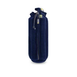 Vatra Velvet Navy Tube Bag V31, 12x5 inches, protective case for accessories with soft velvet exterior and navy color.