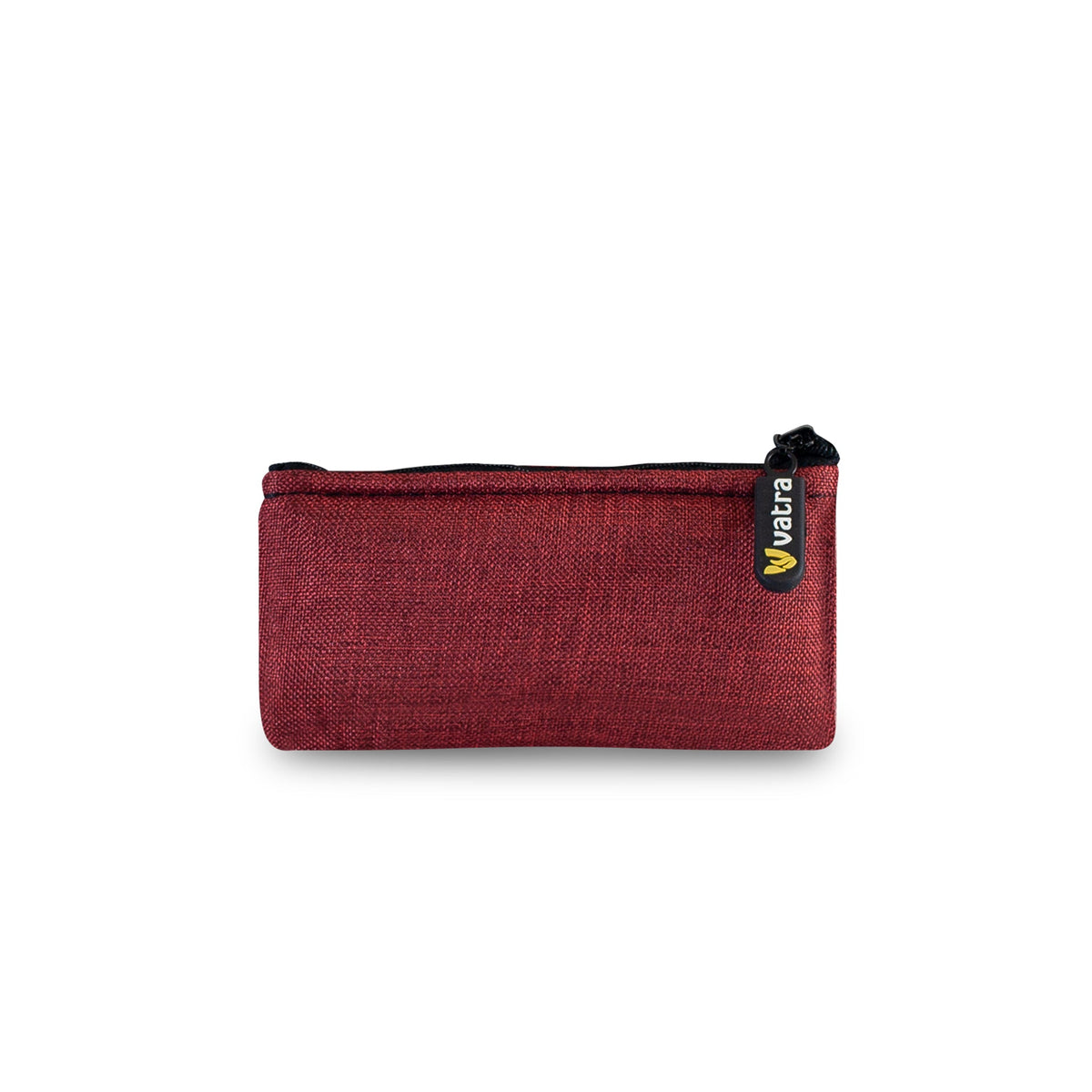 Vatra Bags Woven Burgundy V15 5.5-inch zip pouch, protective case with woven fabric and burgundy color.