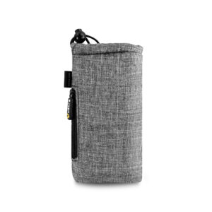 Vatra Bags woven gray V23 7-inch zip draw pouch, a protective case with a textured woven design and secure zipper closure.