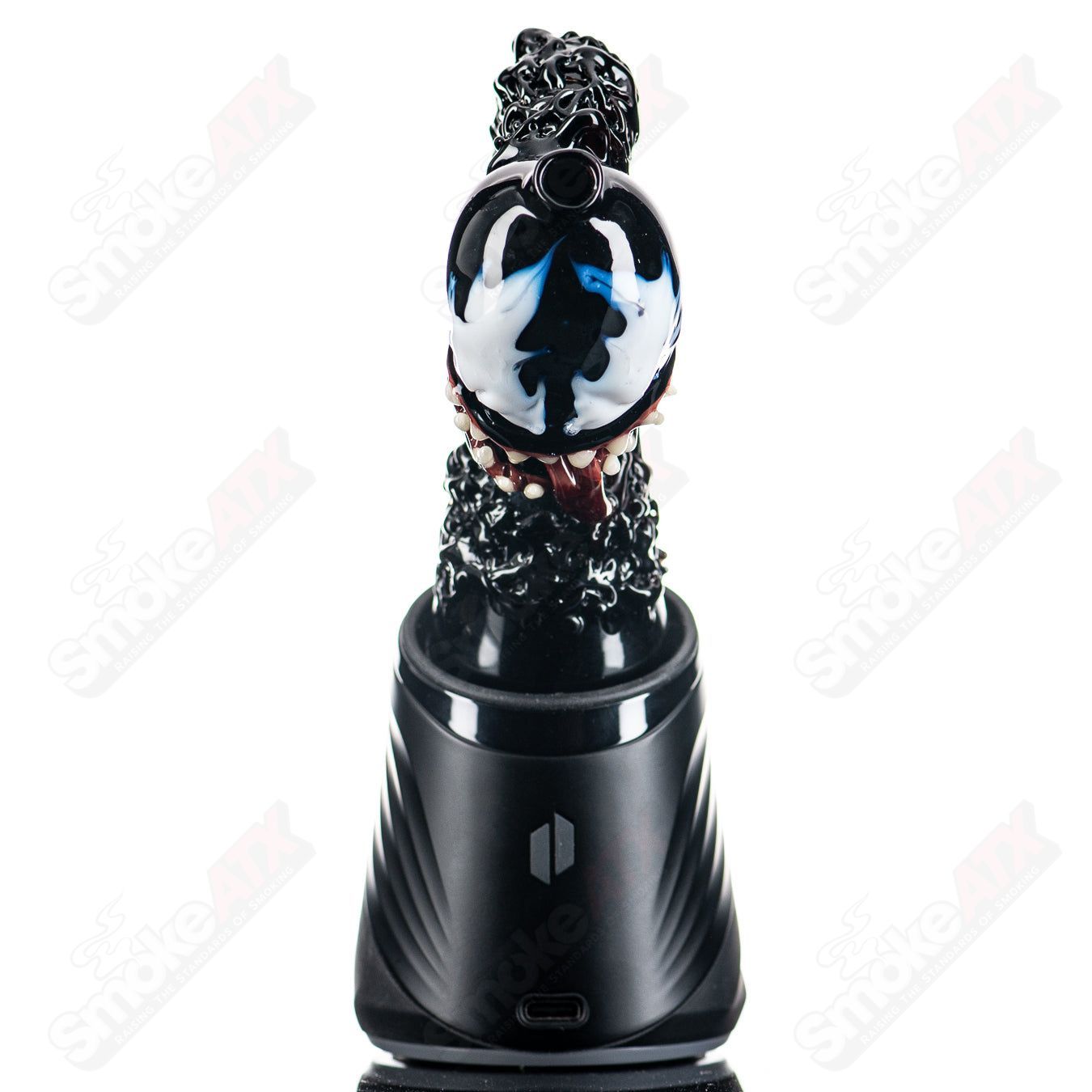 Venom Puffco Top by Tony Kazy, a glass Puffco accessory featuring a detailed venom-themed design.