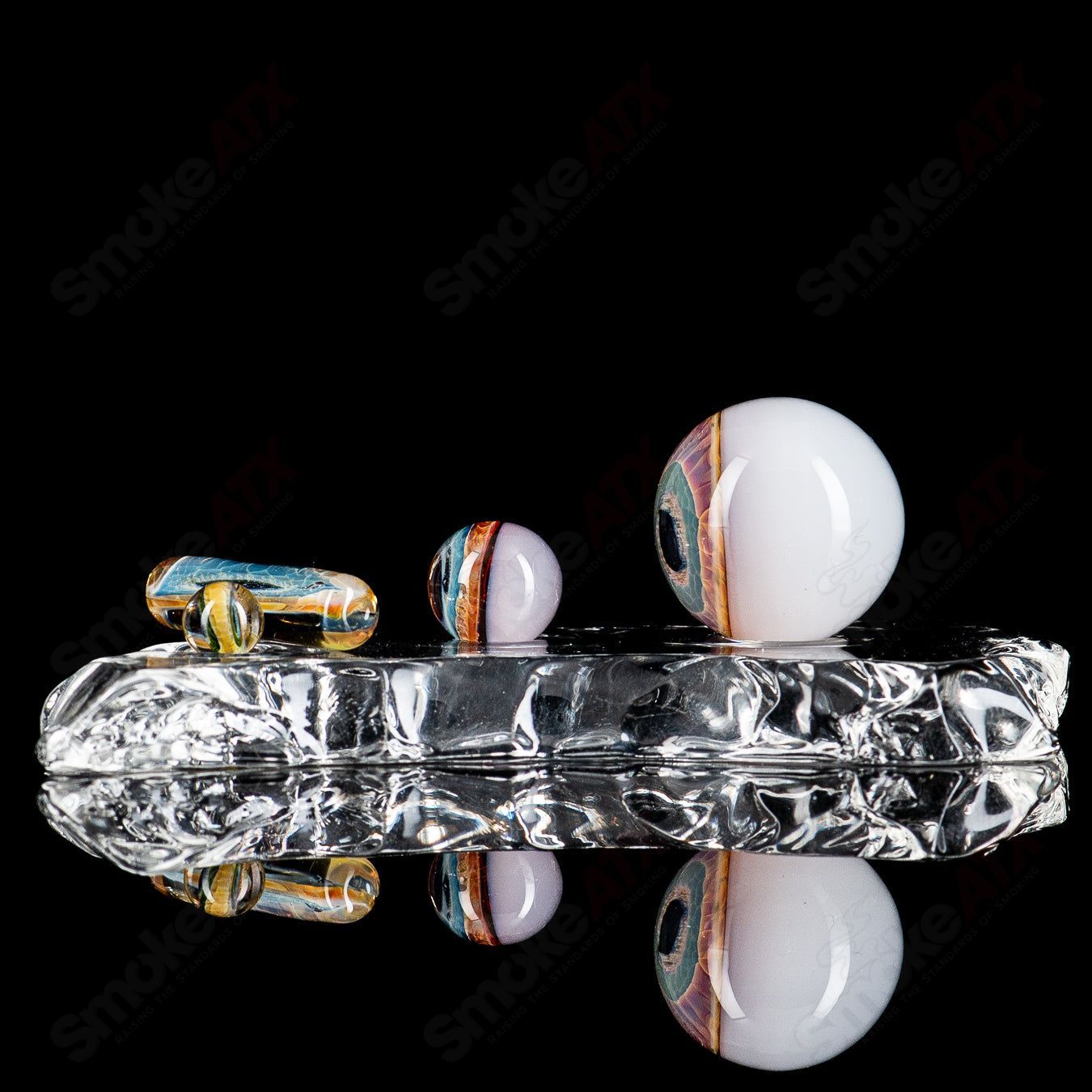 #12 Eye Slurper Set Indo Glass - Smoke ATX