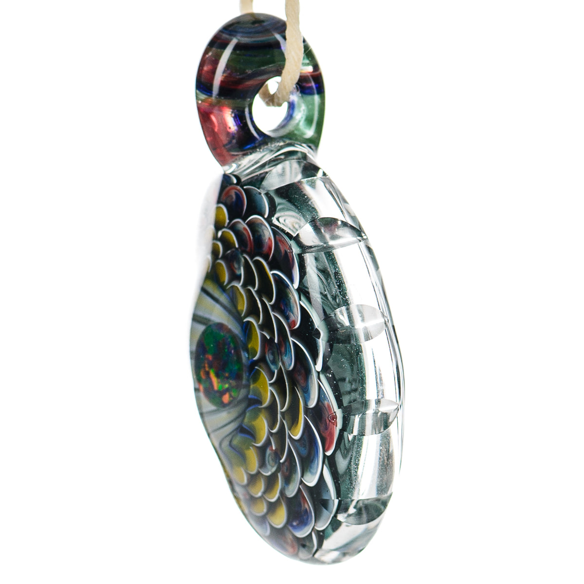 Stacked and Cut w Opal Dotstack Pendant Juju Glass