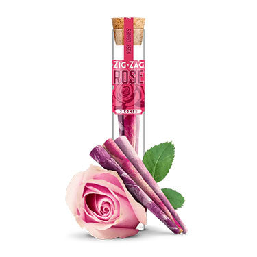 Three Zig Zag Rose Cones for 420 products, featuring zigzag design and rolled paper construction.
