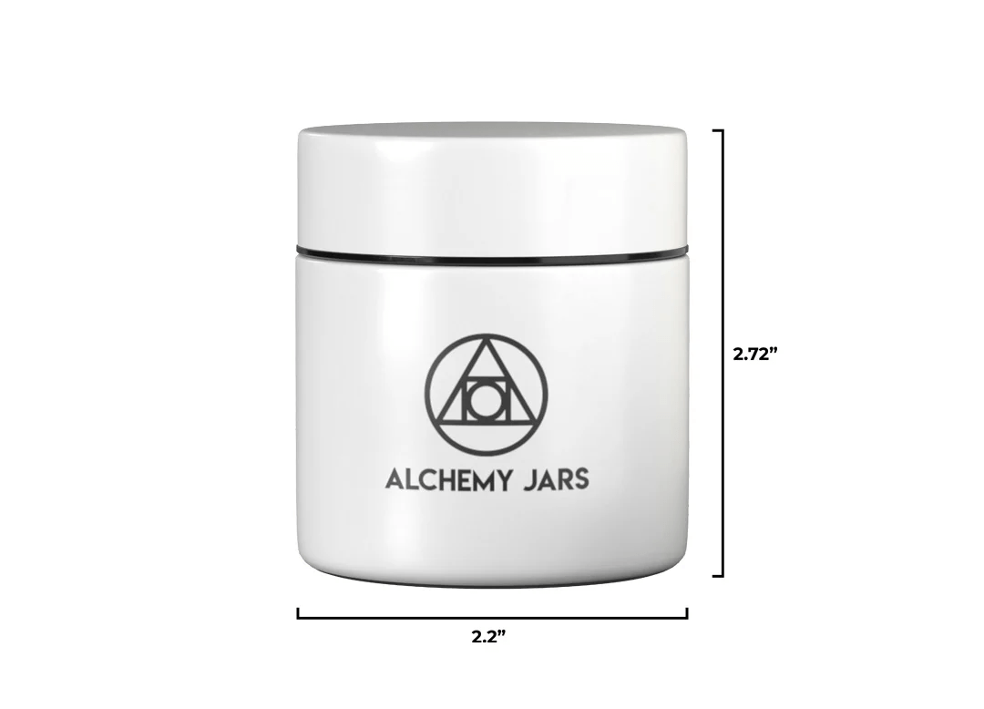 White 50ml Alchemy Jars - Smoke ATX