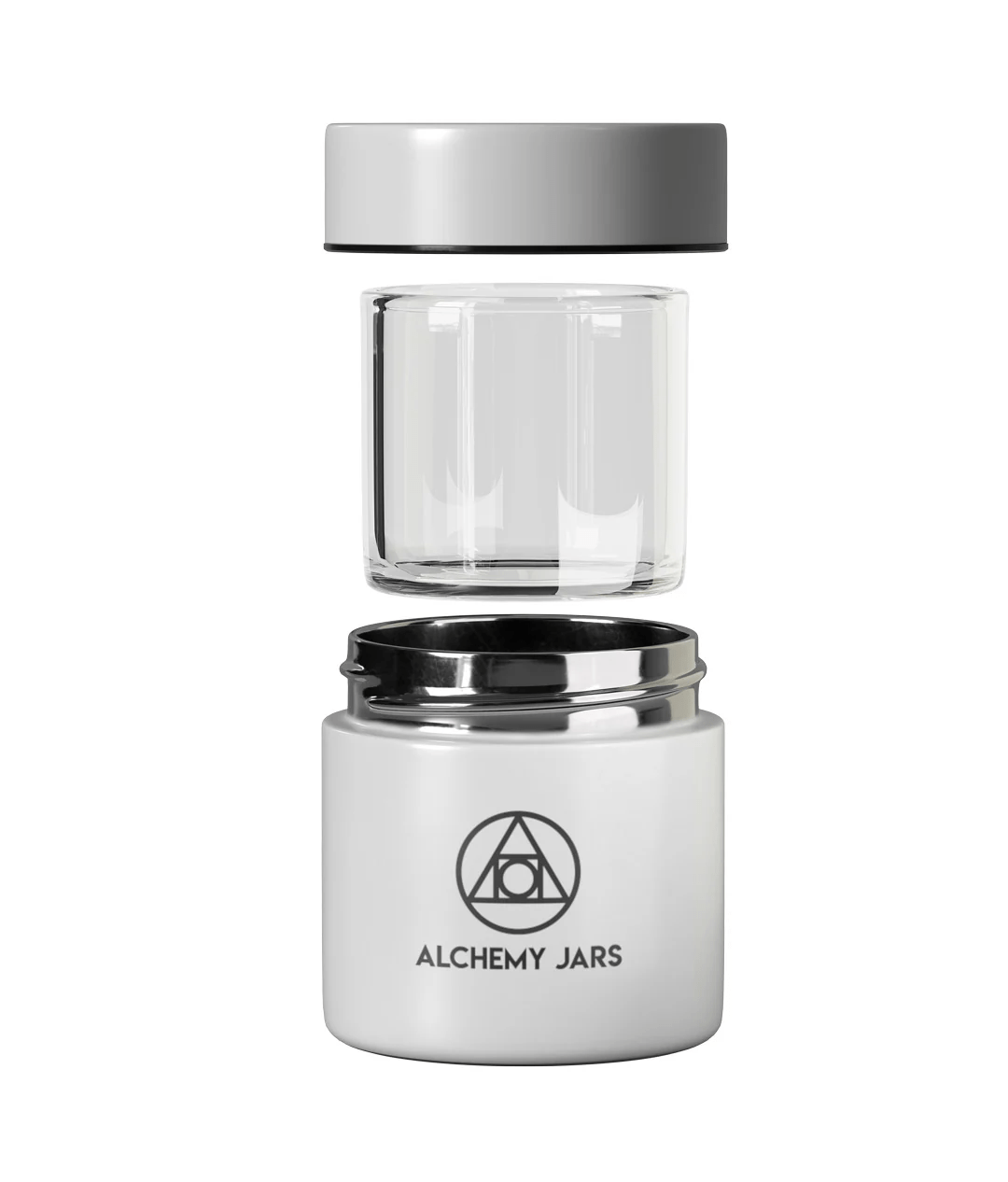 White 50ml Alchemy Jars - Smoke ATX