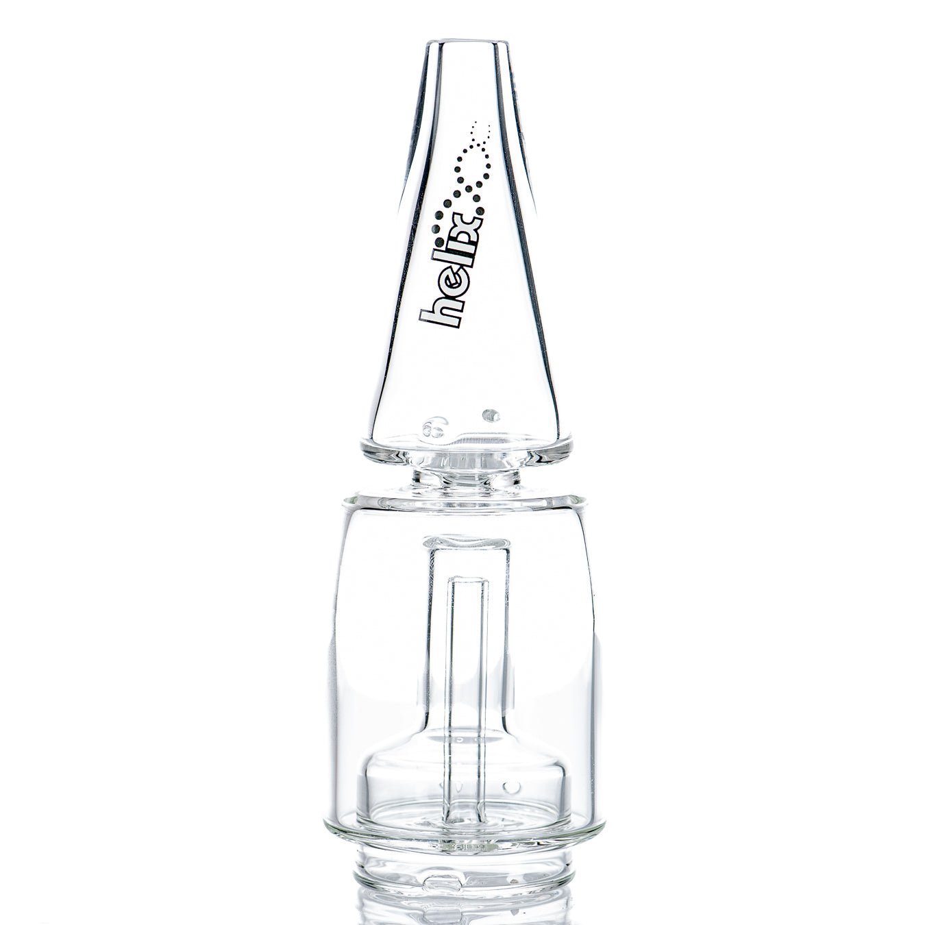 White Label Puffco Wet Top glass accessory by American Helix, designed for Puffco vaporizers with clear glass and intricate details.