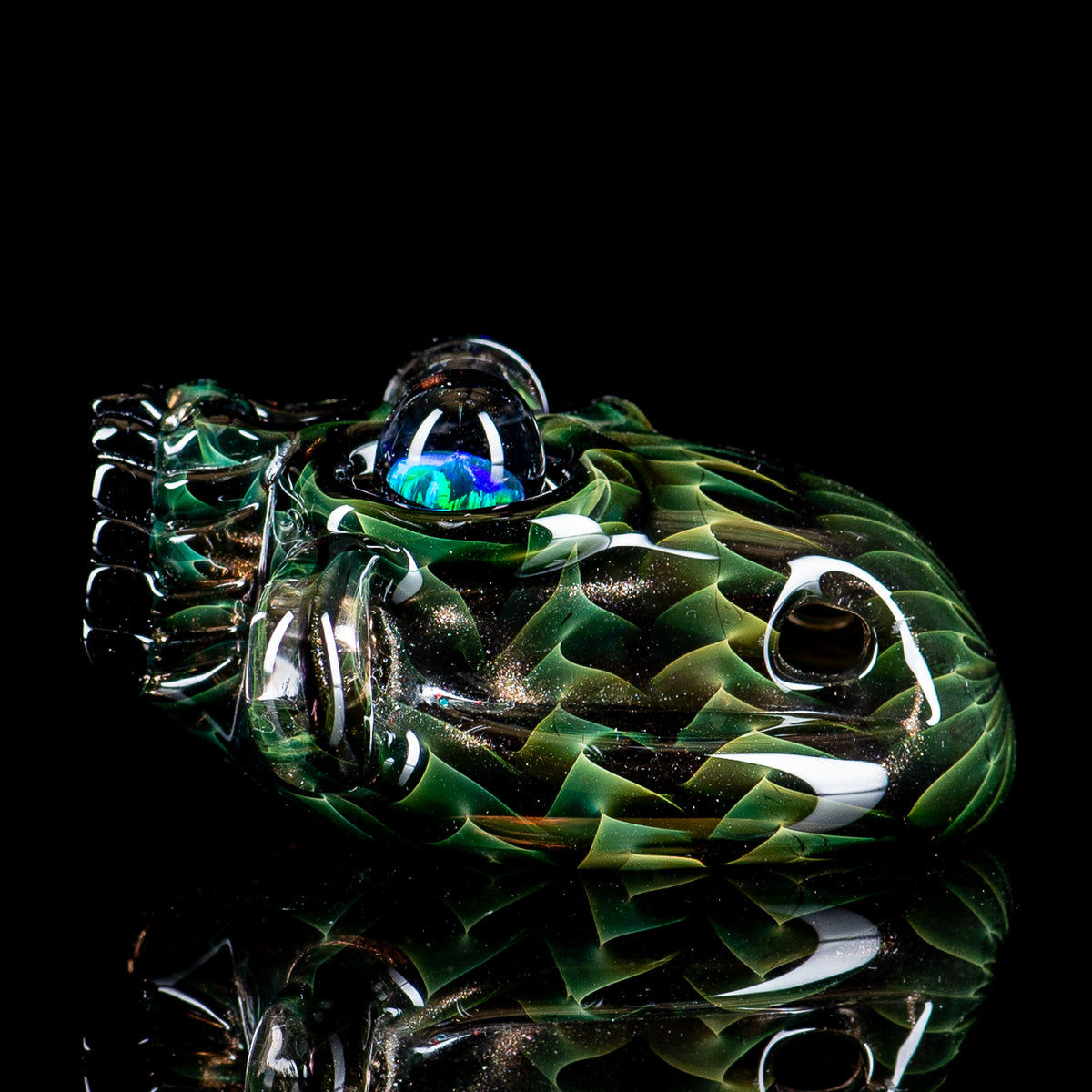 Akm Heady Glass Pendant titled "AKM X F-Time Signed 2015" featuring intricate glasswork and artistic design.