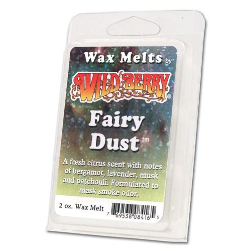 Wildberry Wild Berry Fairy Dust incense wax melts in a 2oz package, showcasing the colorful wax pieces for aromatic burning.