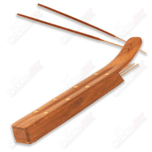 Wildberry wooden box burner with open storage for incense, candles, and odor sprays, featuring a rustic wooden design.