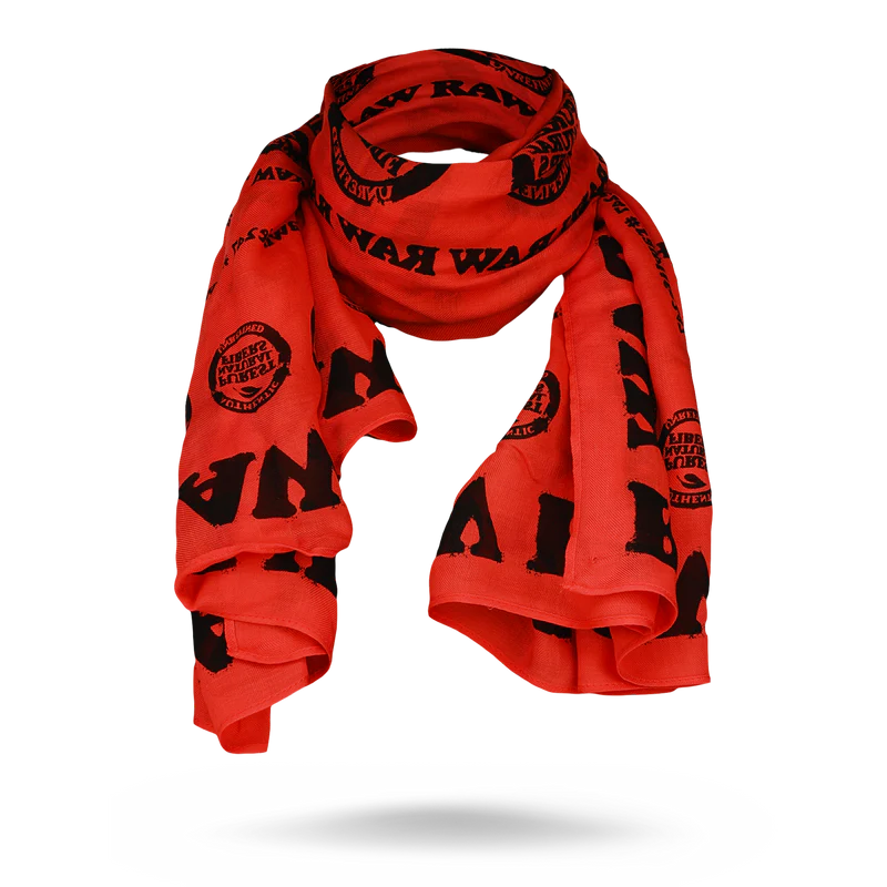 RAW Black on Red Fashion Scarf - Smoke ATX