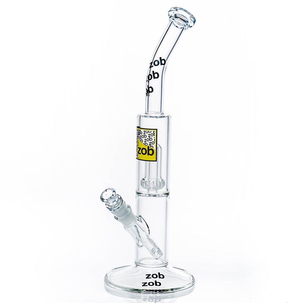 Zob Wubbler UFO waterpipe with straight and bent neck, made of glass for smooth smoking experience.