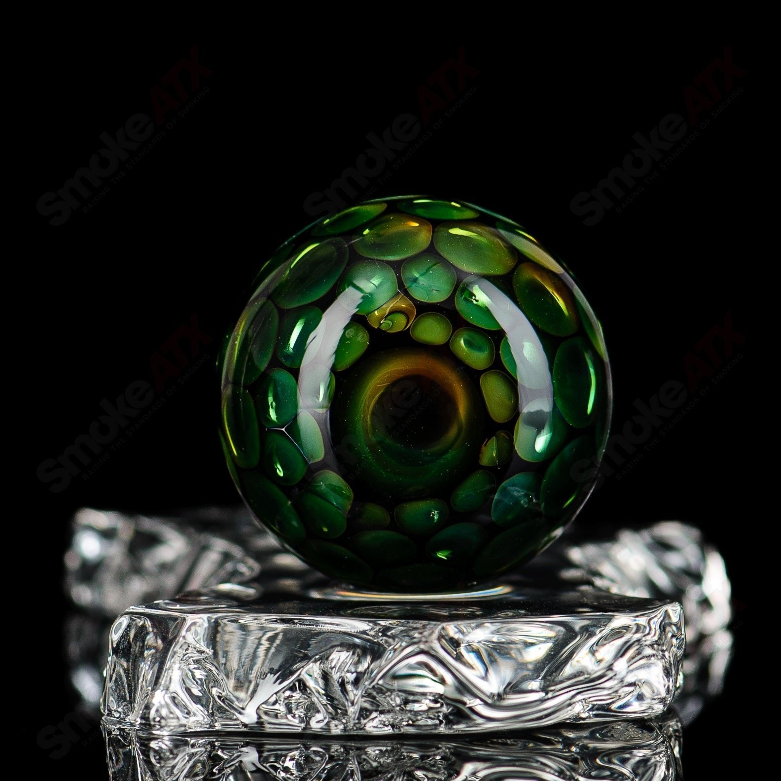 Clear marble glass from Flex Glass featuring a smooth, glossy marble design for decorative or craft use.