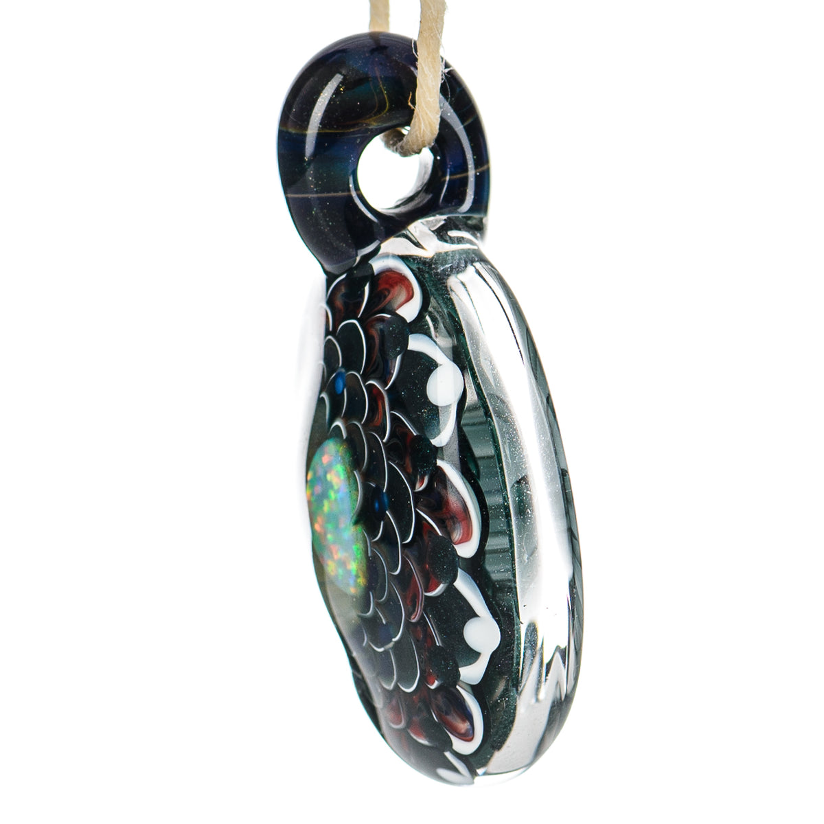 Dotstack Pendant w Crushed Opal Juju Glass