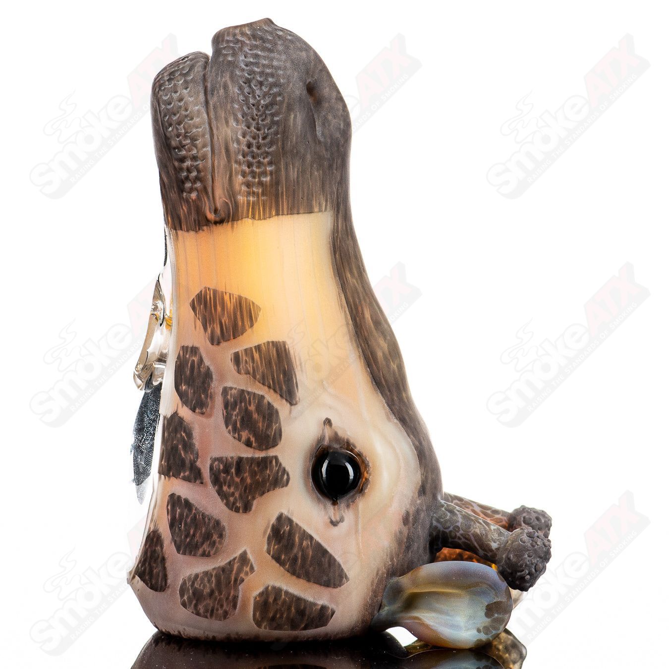 Addison Hanna Giraffe Head Rig, Heady Glass concentrate rig with detailed giraffe head design and colorful glass accents.