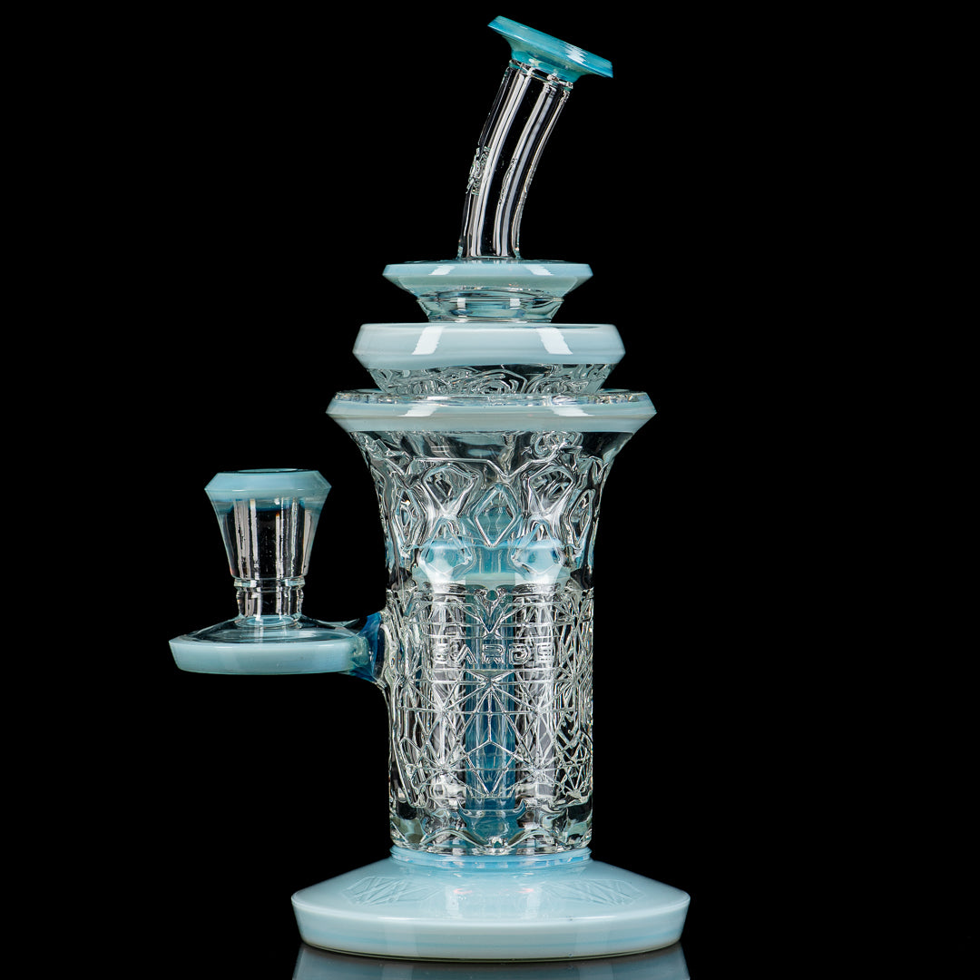 Avant-Garde Heady Glass Full Accent Outside Incycler 2.0, a unique artistic incycler with colorful glass details.