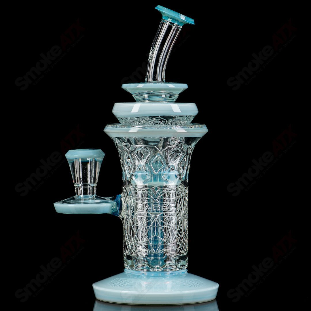 Avant-Garde Heady Glass Full Accent Outside Incycler 2.0, a unique artistic incycler with colorful glass details.