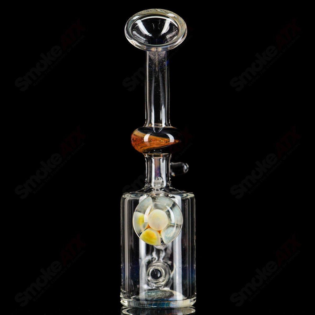 Glass Daft ATX Marble Implosion waterpipe with natural marble accents, designed for smooth smoking sessions.
