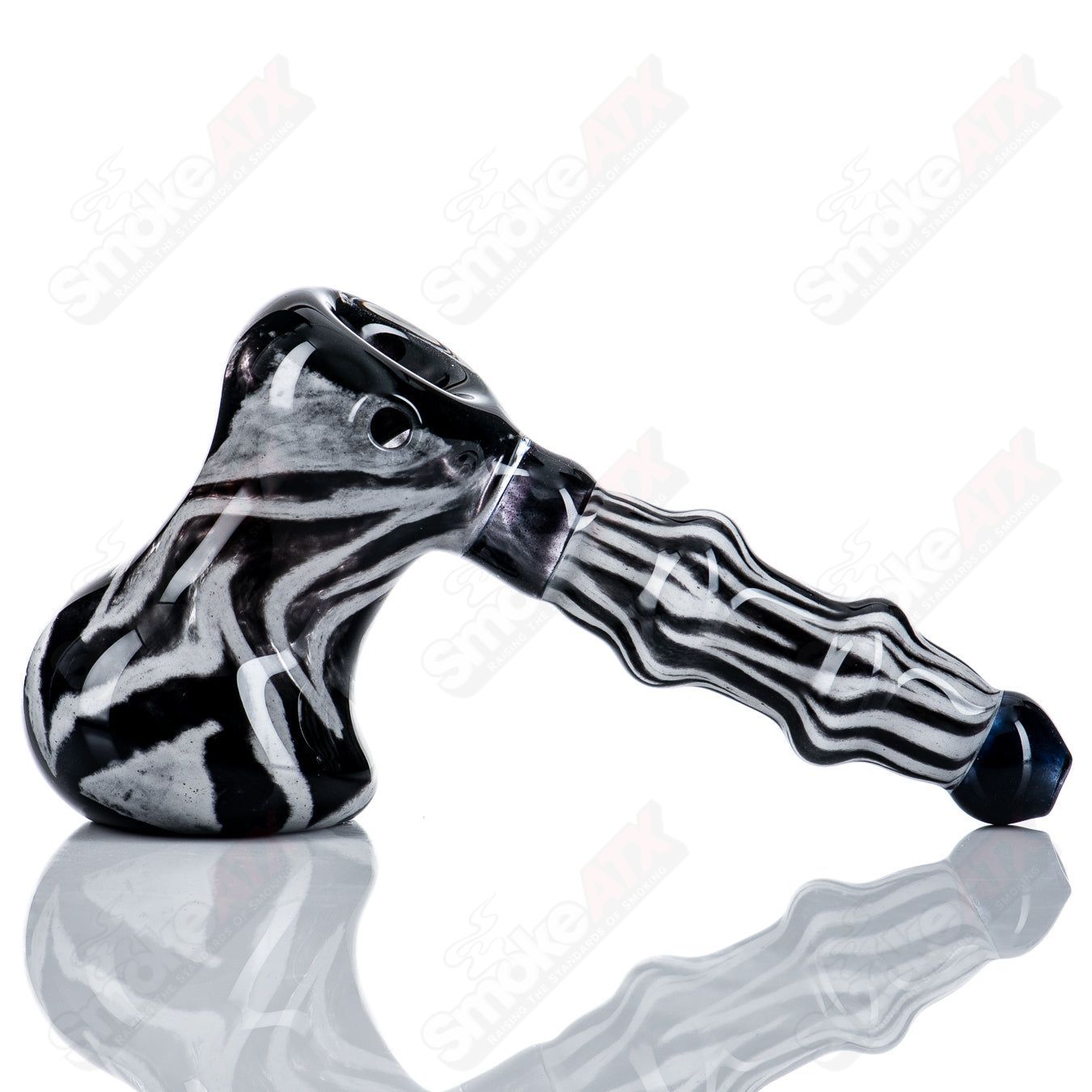 Zebra Stripe Hammer Bubbler Steve Hoffman - Smoke ATX