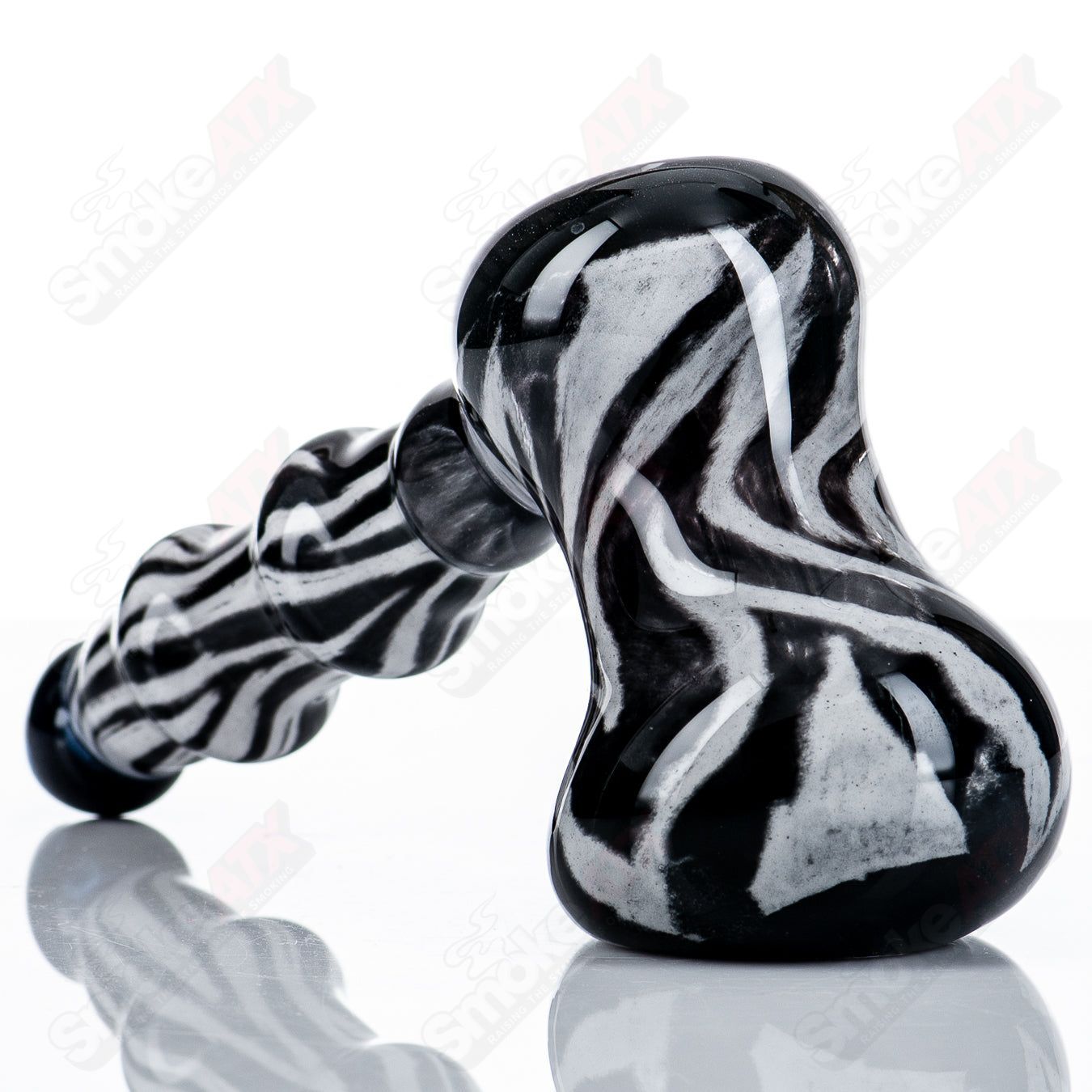 Zebra Stripe Hammer Bubbler Steve Hoffman - Smoke ATX