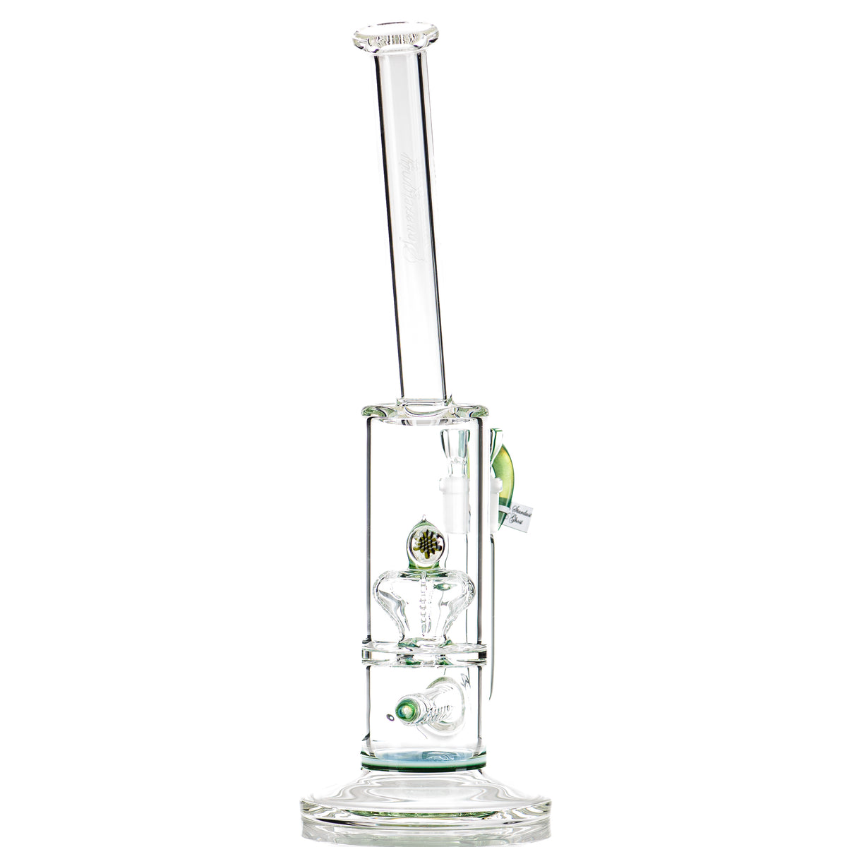 Green Stardust over Ghost Partial Accent 16mm Bent Neck w/Imperial Millie Sovereignty